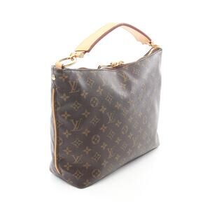 Louis Vuitton Sully Monogram Bag Brown Canvas Shoulder Leather